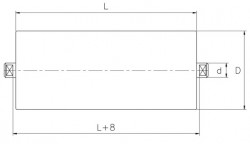 GUIRLANDA DE ROLOS TS Ø 159 MM Ø 20 MM  REF. SANDVIK TS159 - 20C - 200K